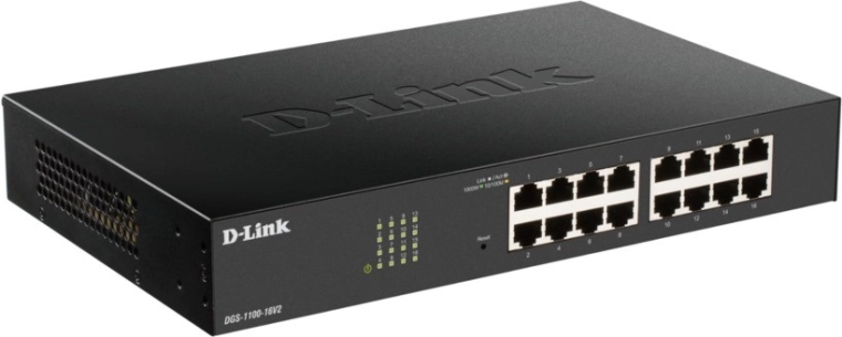 D-Link smart switch DGS-1100-16V2 16× gigabit ethernet
