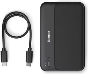 Hama powerbanka 5000 mAh, 2× USB-A, antracitová