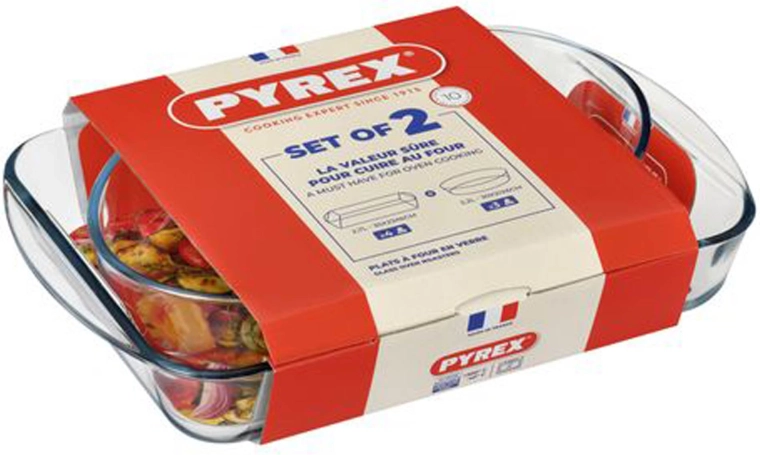 Sada sklenených pekáčov PYREX 2 ks 2,7 l + 2,2 l