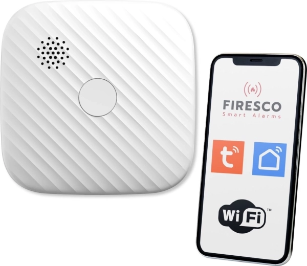 Firesco inteligentný Wi‑Fi detektor dymu pre Tuya / Smart Life