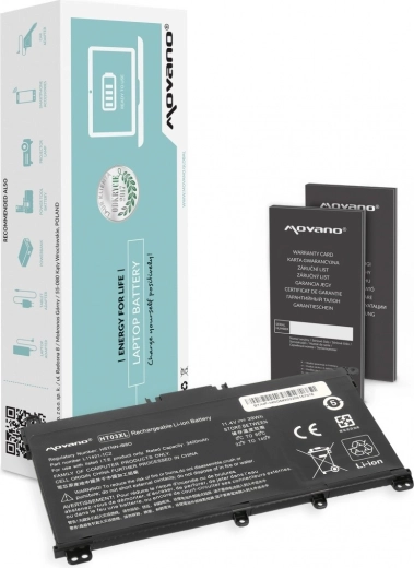 Movano batéria HT03XL pre notebooky HP 240/250/255/256 G7 a 340/348 G5 (3400 mAh, 39 Wh)