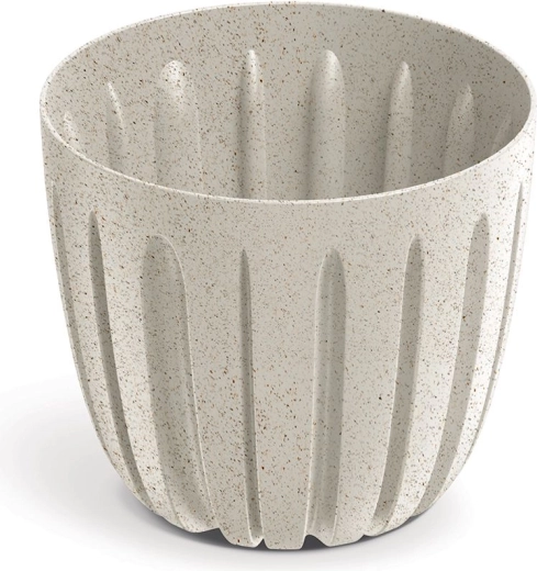 Kvetináč Wario Eco Wood 13,8 cm biely