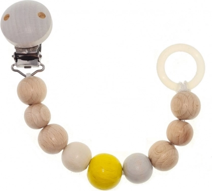 Hess klip na cumlík nature žltý