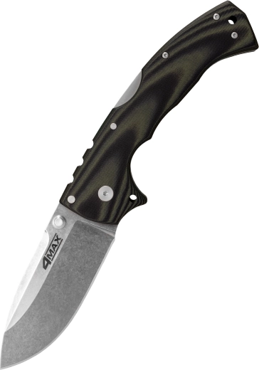 cold steel 4-max vreckový nôž, čierno‑zelený, G10, stonewash, klip