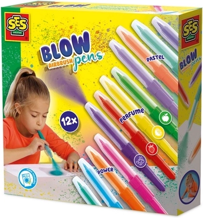 SES Creative fúkacie fixky airbrush 12 ks