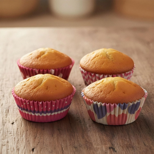 Papierové košíčky na muffiny so srdiečkami, 100 ks