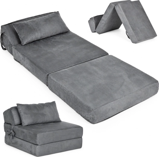 Rozkladacie penové kreslo a matrac 2 v 1 ModernHome 190 × 70 cm