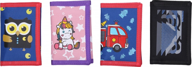 Peňaženka so suchým zipsom 12,5 × 25 cm – mix motívov