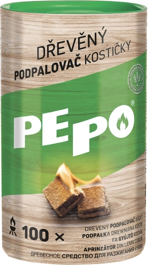 Drevené podpaľovacie kocky PE-PO, 100 ks