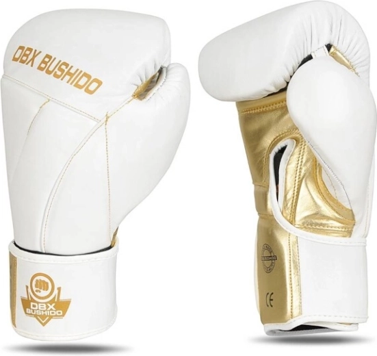 Boxerské rukavice DBX Bushido z prírodnej kože s ochranou zápästia