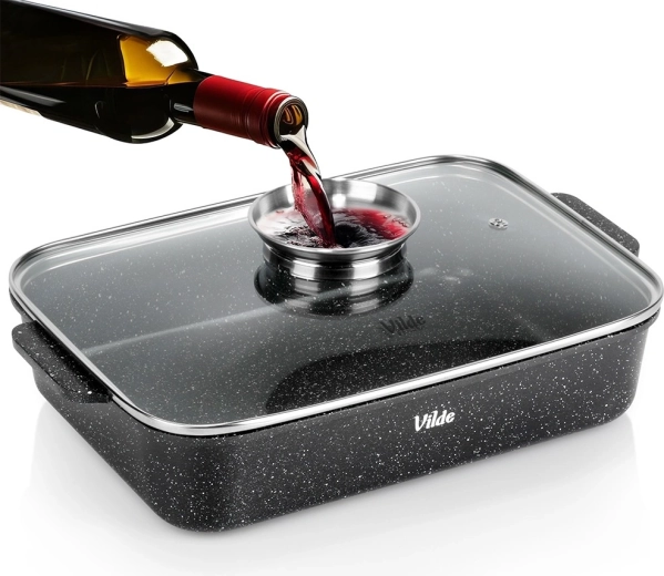 Granitový pekáč s pokrievkou Granitica 3,5 l, 35 × 23 × 12 cm