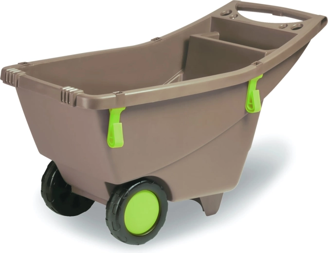 Záhradné fúrik 140 l s dvojkolesím a poličkou