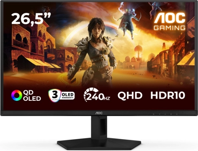 Herný monitor 26,5" QD‑OLED 240 Hz s HDMI a DisplayPort