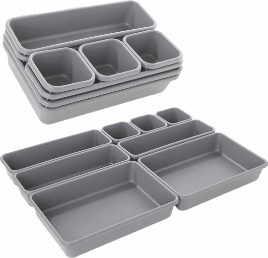 Ag641b modulárny organizér 8 ks sivý