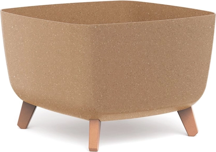 Kvetináč Gracia Square Eco Wood 39 × 39 × 27 cm s nohami a vložkou