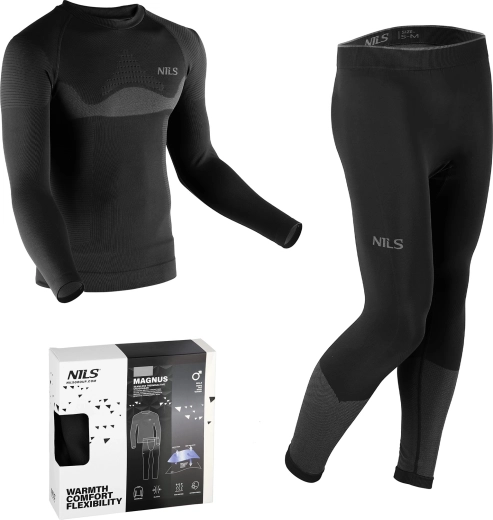 Pánske bezšvové termoprádlo NILS Magnus čierne