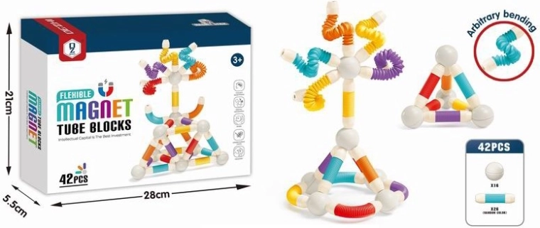 Magnetické konštrukčné trubičky – 42 dielov