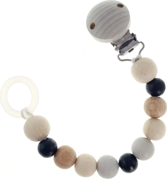 Hess klips na cumlík prírodný čierny