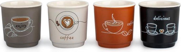 Keramický espresso hrnček Coffee 90 ml, 4 dizajny