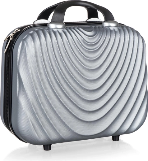 Cestovná kozmetická taška z ABS, 15 l, sivá