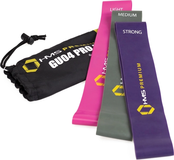 Sada odporových gúm HMS Premium GU04 PRO – 3 úrovne záťaže