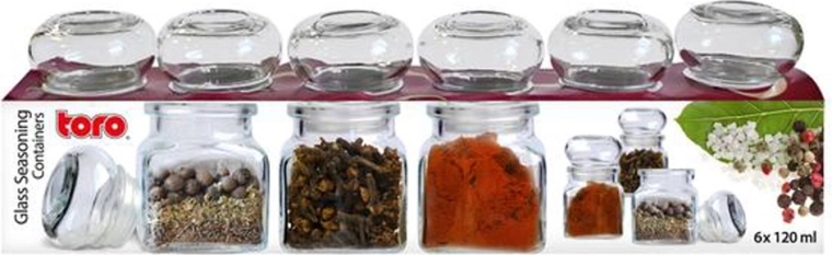 Sklenené koreničky TORO 120 ml, sada 6 ks