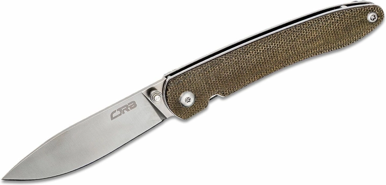 CJRB Ria vreckový nôž 7,5 cm, satén, zelená micarta