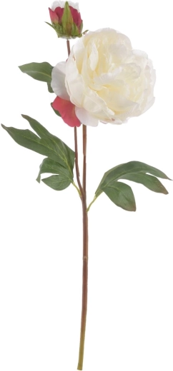 Umelá kvetina pivónia biela 50 cm