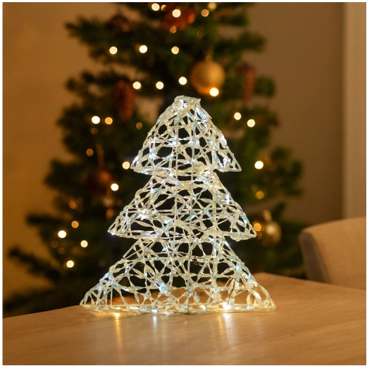 Vianočný LED stromček 30 cm s dúhovým efektom na batérie