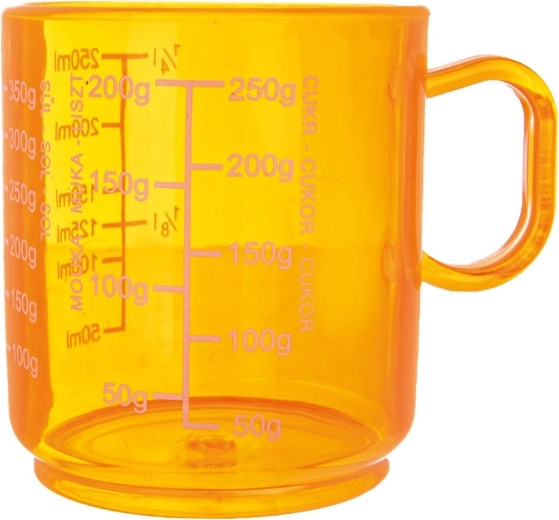 Plastová kuchynská odmerka 250 ml oranžová