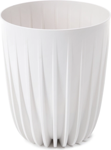 Kvetináč Mira Eco Recycled 19 cm biely