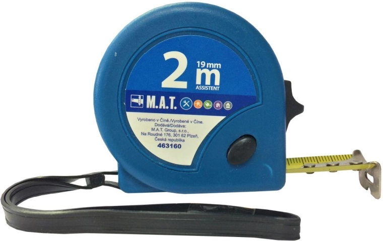 Automaticky zvinovací meter 2 m × 19 mm ASSISTENT