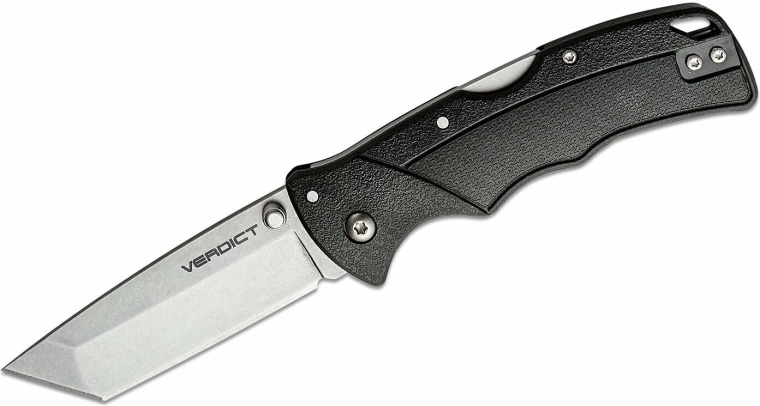 Zatvárací nôž Cold Steel Verdict 3" Tanto, stonewash, čierny GFN