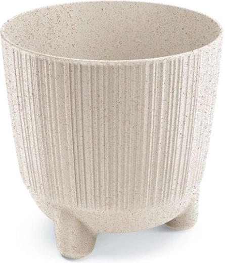 Kvetináč Ryfo N Eco Wood 14,5 cm biely