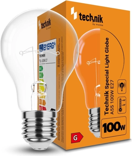 Špeciálna žiarovka A55 100 W E27 teplá biela