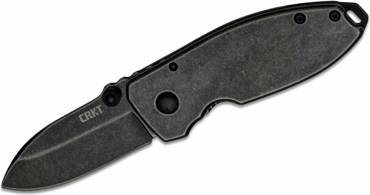 Vreckový nôž CRKT Squid Black Stonewash 5,4 cm, celokovový, čierny