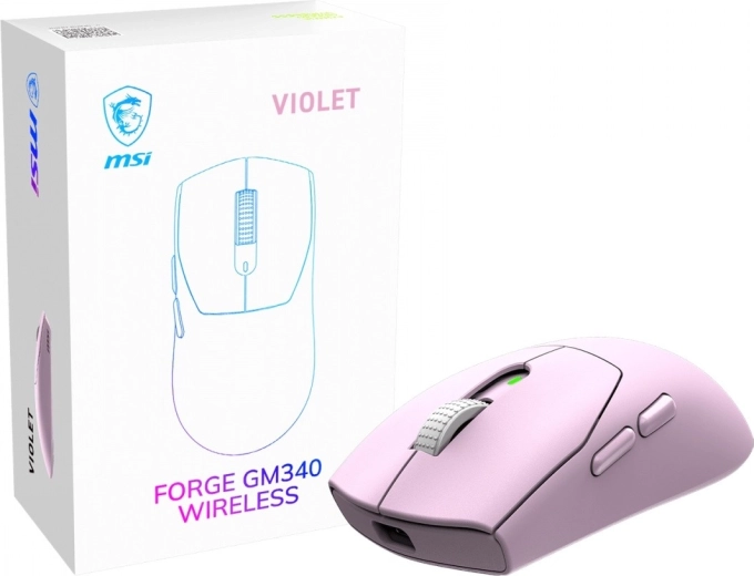 MSI Forge GM340 Wireless fialová - 1 kus