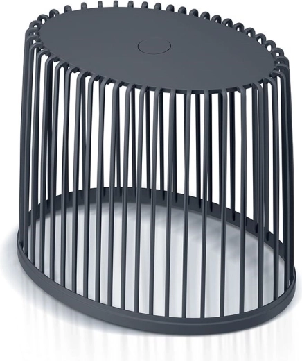 Univerzálny oválny kôš s bambusovým vekom 44 cm, antracit