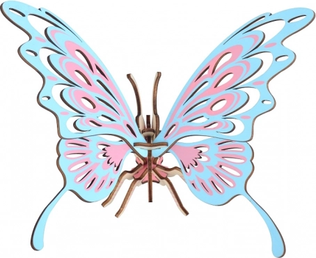 Woodcraft drevené 3D puzzle farebný motýľ