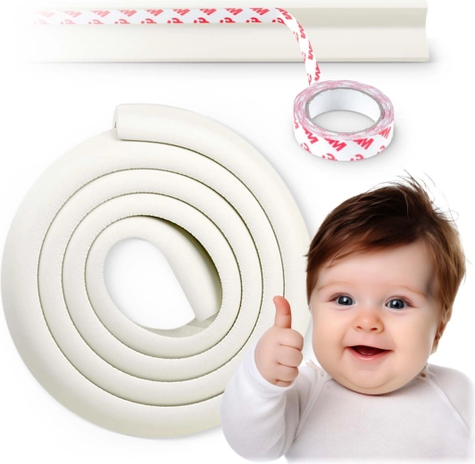 Bezpečnostná penová ochrana hrán RICOKIDS, biela, 2 m