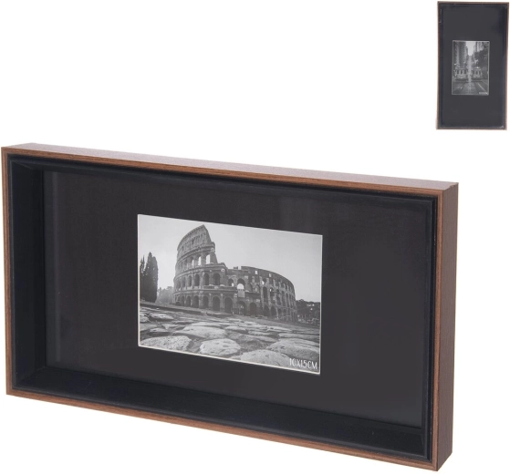 Drevený fotorámik hnedý 32 × 3 × 17 cm (2 varianty)