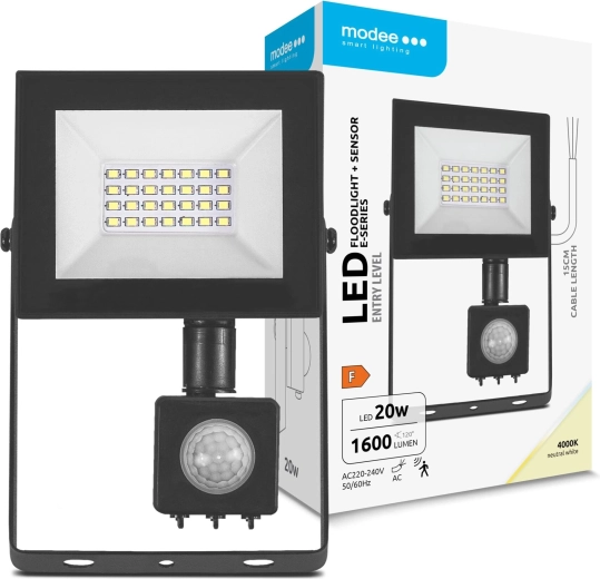 Modee LED reflektor so senzorom pohybu 20 W, 1600 lm, 120°, neutrálna biela 4000 K