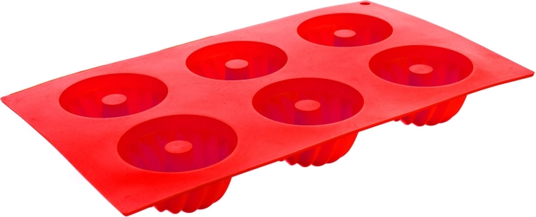 Silikónová forma na mini bábovky CULINARIA, 6 ks, červená