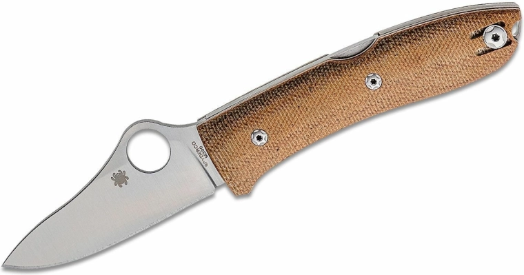 Vreckový nôž Spyderco SpyOpera hnedá Micarta, saténová čepeľ M390 7,4 cm