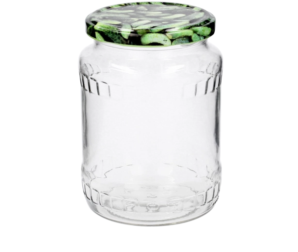Sklenená zaváracia nádoba 720 ml s kovovým viečkom 82 mm