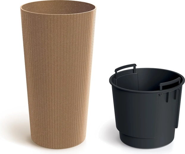 Kvetináč Lamia Slim Eco Wood 30 cm naturo