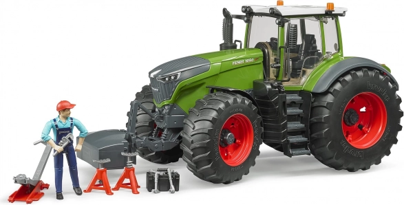 Bruder traktor Fendt 1050 Vario s mechanikom a dielenským náradím 1:16
