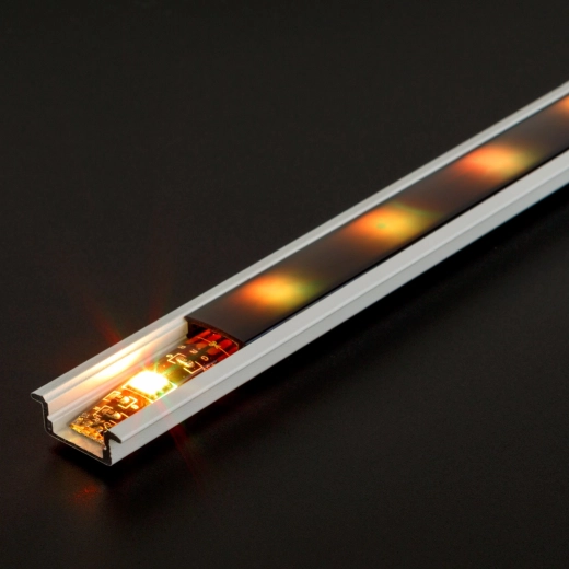 Biely zapustený hliníkový U profil pre LED pásik 1000 mm