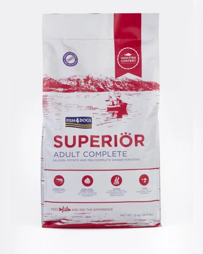 Fish4Dogs Superior granule pre dospelé psy s lososom a zemiakmi 12 kg