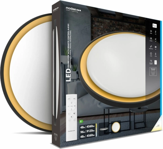 Stropné LED svietidlo Modee Smart Lighting A‑H101, stlmiteľné, 3CCT, Ø540 mm, diaľkové ovládanie